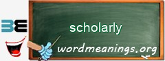 WordMeaning blackboard for scholarly